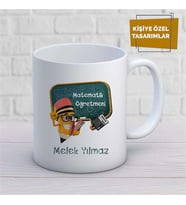 Kişiye Özel İsim Yazılabilir Matematik Öğretmeni Kupa Bardak