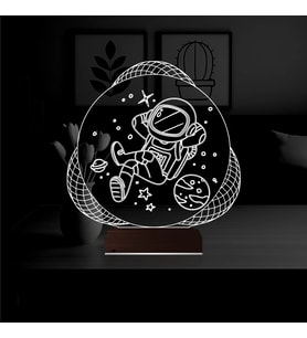 Luvivia Astronot Uzay 3D Lamba - Masa Gece Lambası