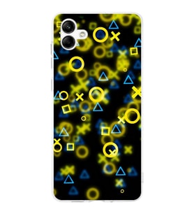 Samsung Galaxy A04  Kamera korumalı Kapak Semboller Tasarımlı  Şeffaf Kılıf