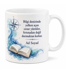 Üniversite Öğrencisi İçin Özel Tasarım Seramik Baskılı Kupa Bardak Motivasyon Hediyesi