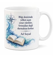 Üniversite Öğrencisi İçin Özel Tasarım Seramik Baskılı Kupa Bardak Motivasyon Hediyesi