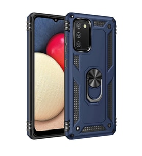 Galaxy A02S Kılıf Sofya Yüzüklü Kapak - Lacivert
