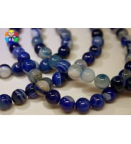 Akik Taşı YARIM Dizi 8mm (4001) (18cm uzunluğundadır)