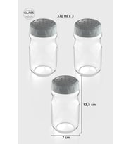 Renga Lexa 370 ml 3'lü Cam Baharatlık Seti 161016 Bej (Gri)
