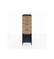 Kronos Dolap 4 Çekmeceli 44x59x134 Antrasit-Çam