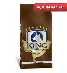 King Biflekli Yetişkin Köpek Maması 1 Kg AÇIK
