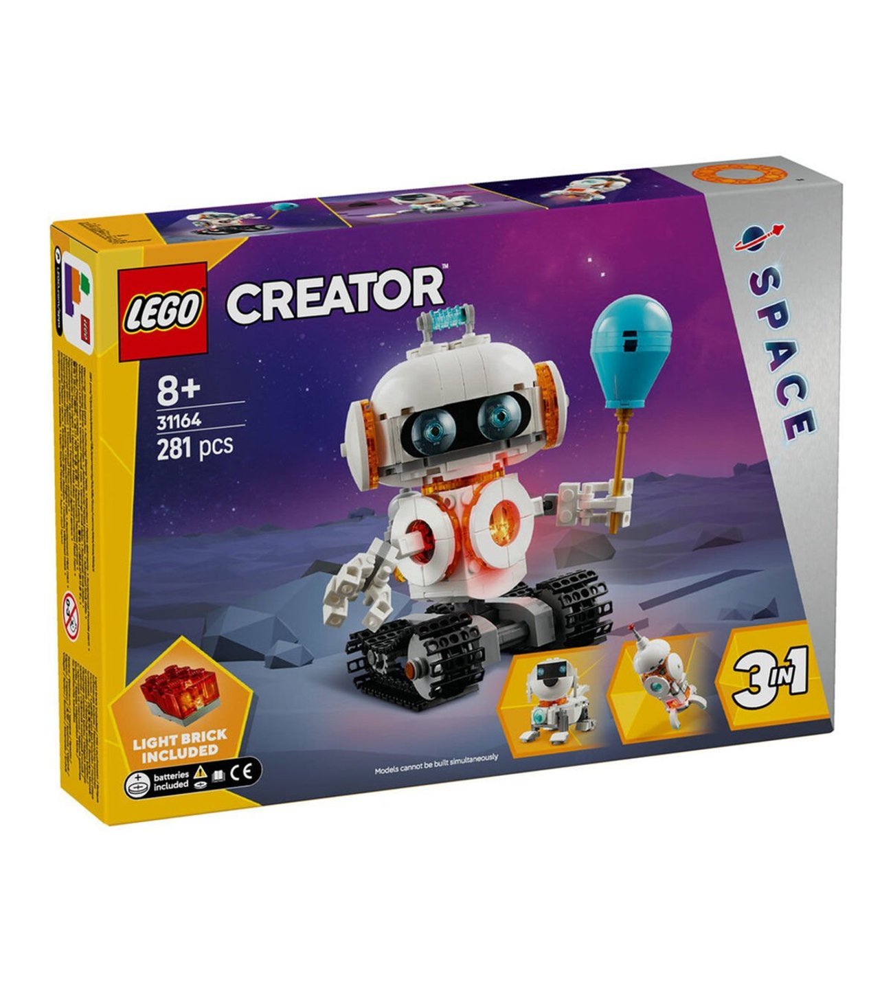 31164 Lego Creator 3in1 - Uzay Robotu 281 parça +8 yaş