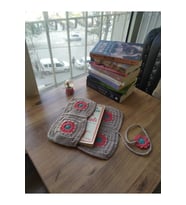 Kitap, Kuran, Tablet Kılıfı Çantası Handmade (Bej)
