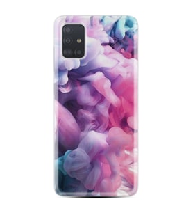 Samsung a71 A72 A73 A7 A9 2018 C7 C9 Kılıf Desenli Silikon Pink Cloud 1305