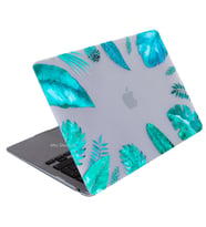 McStorey Macbook Air M1 ile Uyumlu Kılıf HardCase A1932 A2179 A2337 Flower07NL (Açık Yeşil)