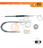 Peugeot 607 9D 9U 1999-2010 9632243280 İçin Arka Sol Kapı Cam Kriko Tamir Seti