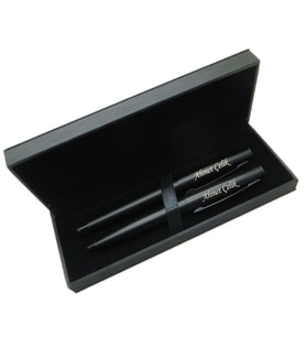 Signator® M510 Mat Siyah Kalem Seti - Roller Kalem + Tükenmez Kalem  İsme Özel Kalem  Hediyelik Kalem (Karışık)