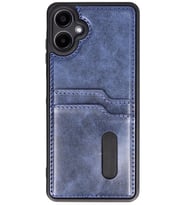 Galaxy A06 Kılıf Sara Kartvizitli Deri Kılıf - Lacivert