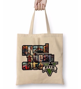 Grand Theft Auto Gta Logo Bez Çanta Uzun Saplı