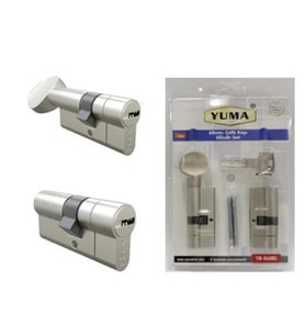 Yuma 68 mm Çelik Kapı Kilidi Silindir Barel 2 li Seti