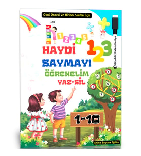 Haydi Saymayı Öğrenelim YAZ-SİL Kitabı