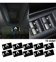 Renault Logo Torpido Vites Direksiyon Jant Damla Sticker Yapıştırma Etiket 10 Adet