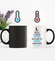 En Büyük Şansım Babam Sihirli Kupa (Siyah - Beyaz)