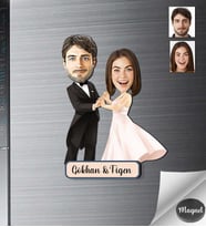 Kişiye Özel Gelin Dağmat Ahşap Magnet -4