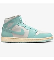 Nike Air Jordan 1 Mid Unisex Leather Sneaker Hakiki Deri Bilekli Günlük Spor Ayakkabı Yeşil