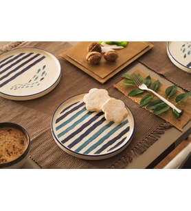 Kevin Seramik MARİN serisi  6 Kişilik Hand Made Özel Tasarım PastaTakımı