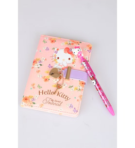 DEKOMUS İLE LİSANSLI HELLO KITTY SECRET GARDEN EDITION A6 KİLİTLİ HATIRA DEFTERİ & 3D FİGÜRLÜ UÇLU KALEM 0.7 MM 2'LİSİ