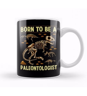 Funny Born To Be A Paleontologist Dinosaur Hunter Kupa Bardak Porselen
