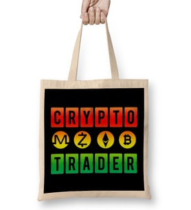 Crypto Trader Bitcoin Blockchain Distressed 01 Bez Çanta Uzun Saplı