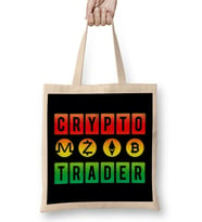 Crypto Trader Bitcoin Blockchain Distressed 01 Bez Çanta Uzun Saplı