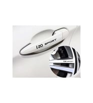 Hyundai I20 İçin Uyumlu Aksesuar Sport Kapı Kolu Sticker Set 8 Ad 10*1,5 Cm