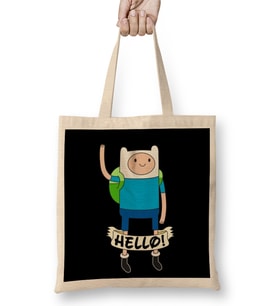 Finn Hello Adventure Time Hello Bez Çanta Uzun Saplı