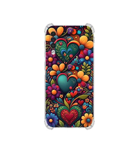 PrintiFy Samsung Galaxy A50 ile Uyumlu Düşlerin Dansı Serisi Çiçeklerin Dansı Tasarımlı Uv Baskılı Köşe Korumalı Antişok Kılıf