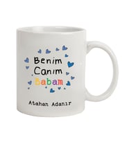 İsme Özel Kupa Bardak - Benim Canım Babam (Beyaz)