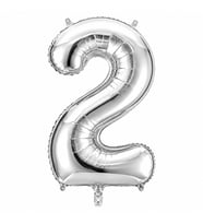 2 Rakam Folyo Balon Gümüş Rengi (36 cm)