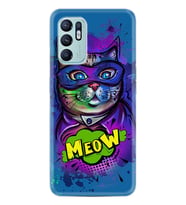 Oppo Reno 6 Kılıf Silikon Desen Özel Seri Super Meow 1715