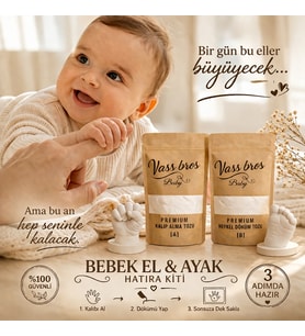 Bebek El Ayak Heykel Kalıp Alma Kiti, Yeni doğan 3d Aljinat Kalıp, Heykel Yapım seti, (ÇİFT EL - ÇİFT AYAK )