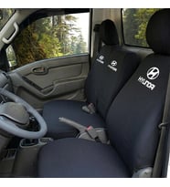 Hyundai H100 Siyah Penye Oto Koltuk Kılıfı - Marka Logo Baskılı