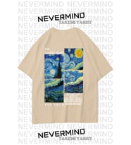 Nevermind Unisex Van Gogh Baskılı Oversize Tshirt (Bej)