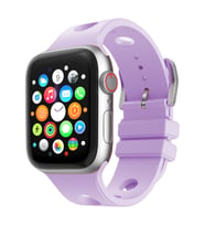 Apple Watch 7/8/9 41mm Kordon Scuba Diving Dalgıç Silikon Band 147 (Lila)