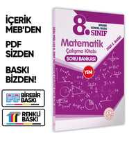 2026 8.Sınıf LGS Matematik MEB Çalışma Kitabı Soru Bankası (Renkli Baskı A4 Boyutlu) BASKI ÜCRETİ