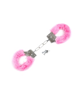 Peluşlu Metal Fantezi Kelepçe Pembe