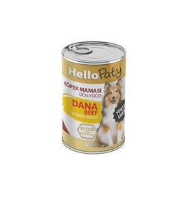 HELLO PATY YETİŞKİN YUKSEK ENERJI DANA ETLI KÖPEK KONSERVE MAMASI 12 ADET X 415 GR