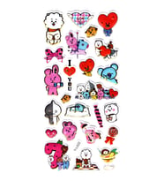 Sticker Kabartmalı Stiker Defter, Planlayıcı Etiket (limyl-022) - 17X9 cm - BTS KOmik Kpop