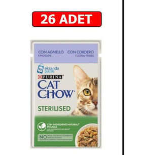 Purina Cat Chow Kuzulu Kısırlaştırılmış Kedi Konserve Maması 85 Gr 26 Adet