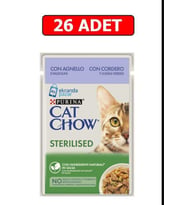 Purina Cat Chow Kuzulu Kısırlaştırılmış Kedi Konserve Maması 85 Gr 26 Adet