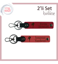 Erkek Sevgiliye Seçkin Hediyelik Tasarım, Kickboks Temalı Yazı Eklenebilir Set, Kırmızı-Nar Çiçeği