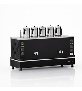 Anka Pro Kompakt Full Otomatik Çay Makinası 5 Demlikli 50 Litre Siyah Elektrikli Tüplü