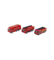 3'lü İş Makinaları Road Seti - Die Cast - DS044 - İtfaiye