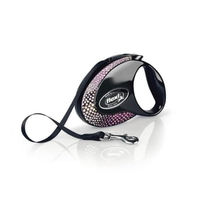 Flexi Glam M Beden Siyah 5MT Şerit Tasma