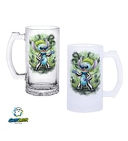 BettleJuice Kulplu Bira Bardağı Buzlu veya Şeffaf Seçenekli 0275